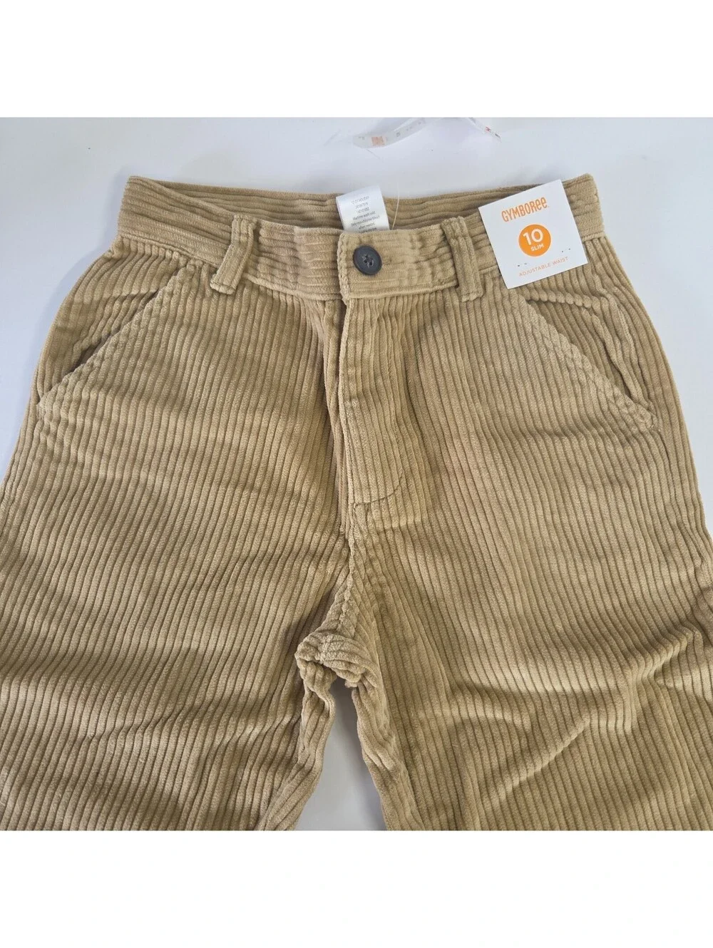 Gymboree Corduroy Pants Khaki Boy's 10 Slim With Adjustable Waist Holiday Soft